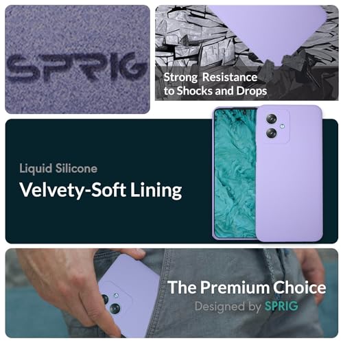 Image of SPRIG Compatible with Moto G54 Premium SilkTone Back Cover Drop Tested Shock Proof Mobile Case for Men, Women, Boys and Girls with Camera Protection (Light Purple)