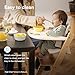 Stokke Tripp Trapp High Chair 2 (White), Cushion 2 (Nordic Grey) + Stokke Tray (White) - Includes Chair + Baby Set with Removable Harness for Children 6-36 Months