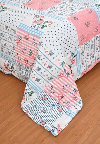 Image of FRESH FROM LOOM All Seasons Collection Microfiber Comforter | Dohar | Quit | Double Bed | Double Weaved | Washable | Hypoallergenic Skin Friendly (90x100 in | Floral Multi Color) | TC - 144