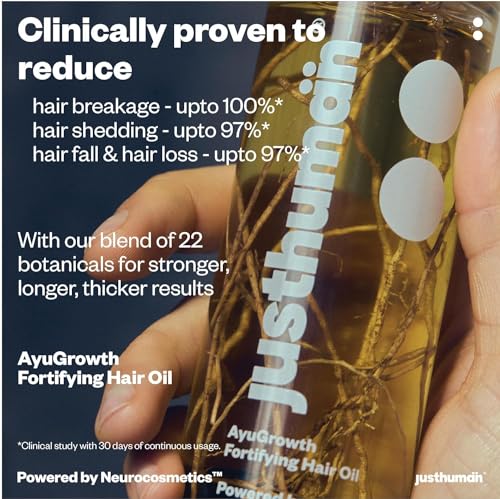 Justhuman-AyuGrowth-Fortifying-Hair-Oil-Hair-Growth-Serum-Proven-Results-in-30-Days-for-Strong-Volumized-Hair-Sulfate-Paraben-Free-120ml-30ml