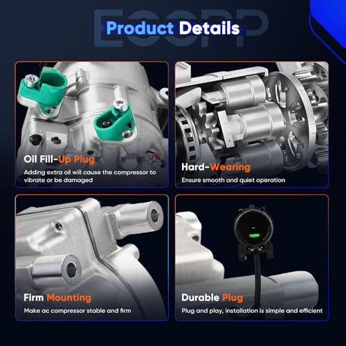 Image of ECCPP AC Compressor Fit for Hyundai Elantra 2.0L 2007-2012 AC Compressor with Clutch