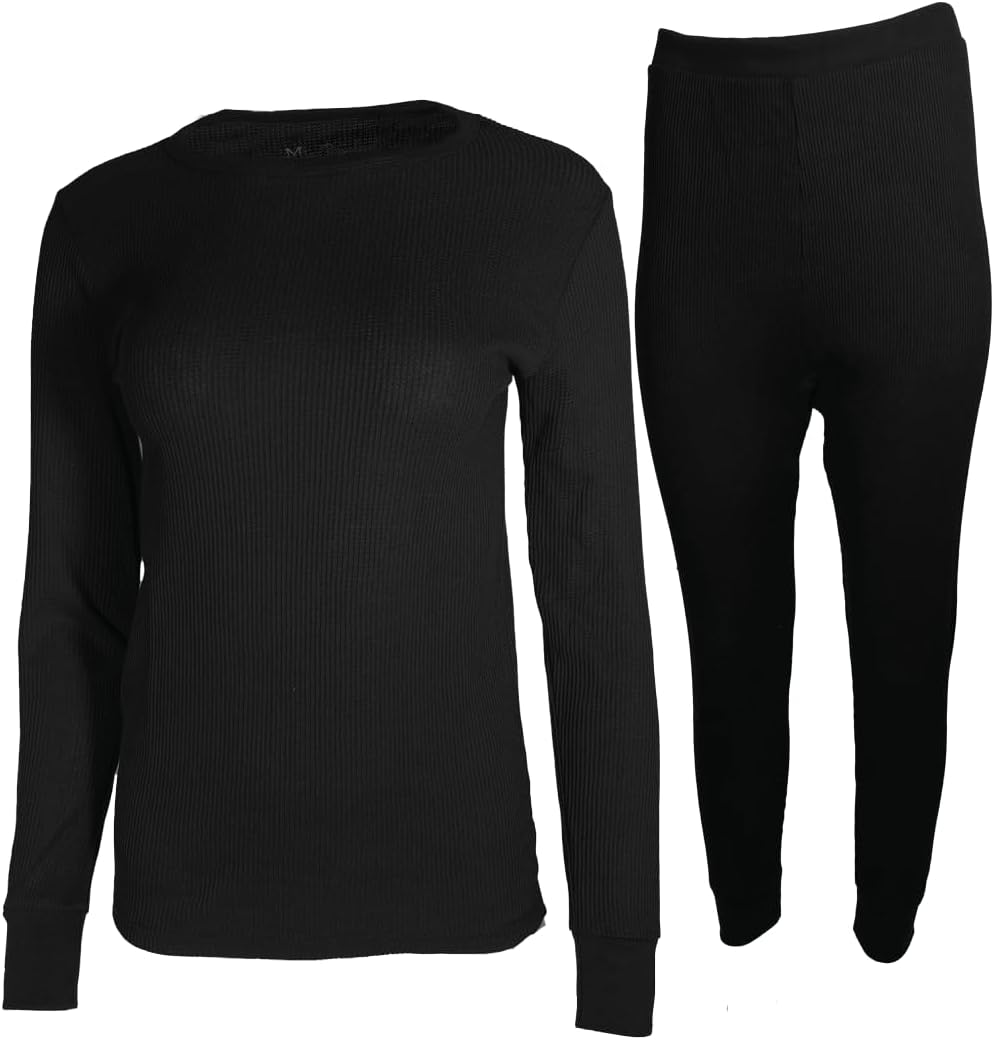 MISS POPULAR Womens 2-Piece Waffle Thermals Set | Long Sleeve Shirt, Pants | Thermal Base Layer Set for Cold Weather - Image 6