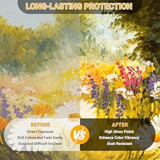 SEVENWELL Gloss Varnish for Acrylic Painting, Paint by Numbers Sealer, Non-Yellowing Anti-Crazing for Artwork, Air Dry Clay Glaze, Acrylic Paint Sealer, for Pro & Hobby Artists