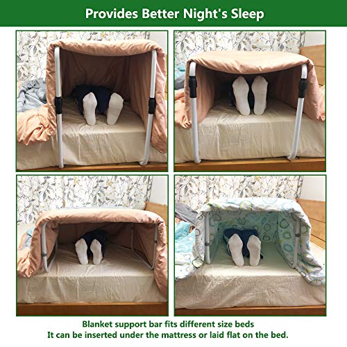 Blanket Lifter Foot Surgery Tent Cradle Bed Sheet Lifter Blanket Lift Bar Support Medical Tent Adjustable Blanket Holder for Bed Feet Ankle Surgery Recovery Arthritis Leg Cramps Gout Care