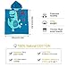 SearchI Hooded Beach Towels for Kids Toddlers Boys Girls 1 to 6 Years Old, Soft Absorbent Cotton Fast Drying Poncho Bath Towel for Swim Pool, Dinosaur 24 x 24 Inches