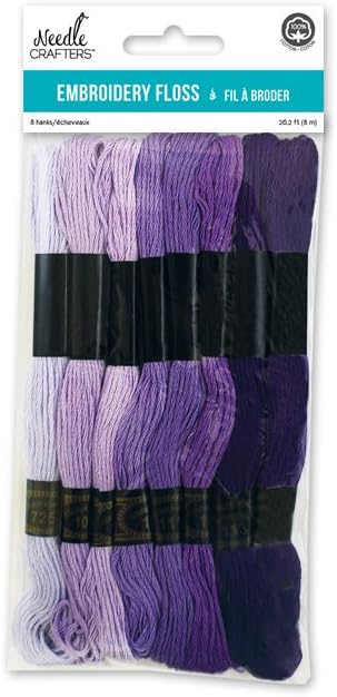 Needlecrafters NC162G Cotton Embroidery Floss, 8m, Purple