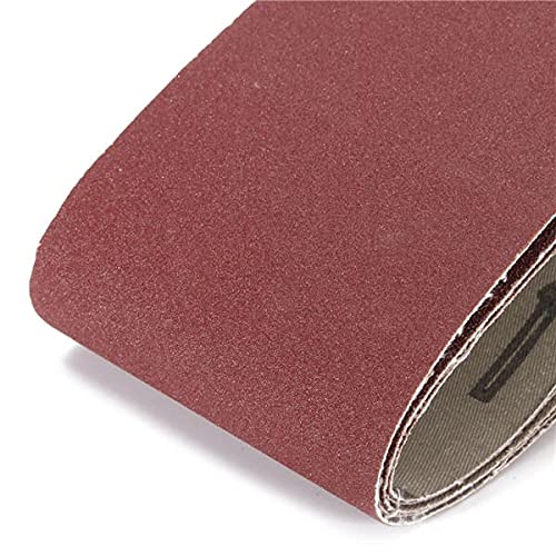 Correas abrasivas de 100X915mm de alúmina de arena gruesa para lijadora de banda de banco, 5 uds