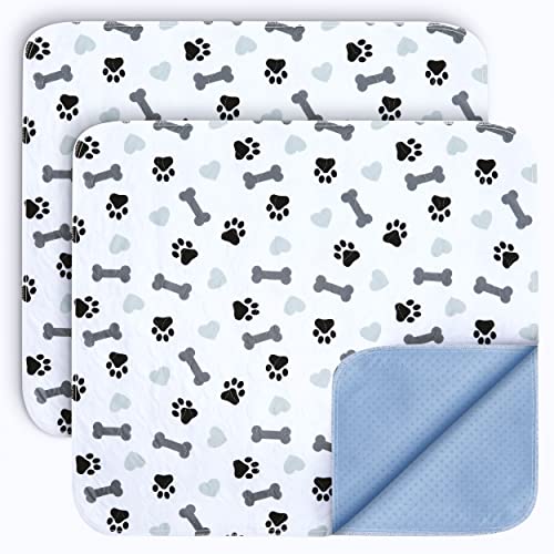 Green Lifestyle Washable Pee Pads For Dogs, Highly Absorbent, Machine Washable Reusable Puppy Pads, Waterproof Pet Training Pad, Absorption Dog Pee Pad With Anti-Slip Backing (Pack Of 2, 34X36) #TOP2