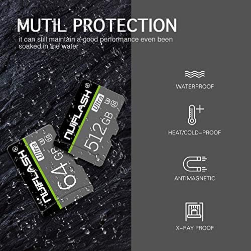 Micro SD Card 512GB Class10 Memory Card for GOPRO High Speed SD Card for Android Smartphone Digital Camera Tablet and Drone 512GB