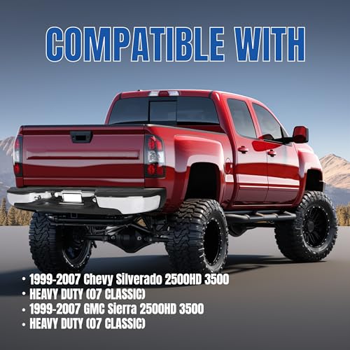 image for KUAFU Rear Step Bumper Compatible with 1999-2007 Chevy Chevrolet Silve