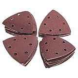 Polierpapier Polierpapierblöcke Schleifpapier Set Schleifpapier mit 6 Löchern Schleifpapier in dreieckiger Form zum allgemeinen Polieren 80er Körnung-320er Körnung