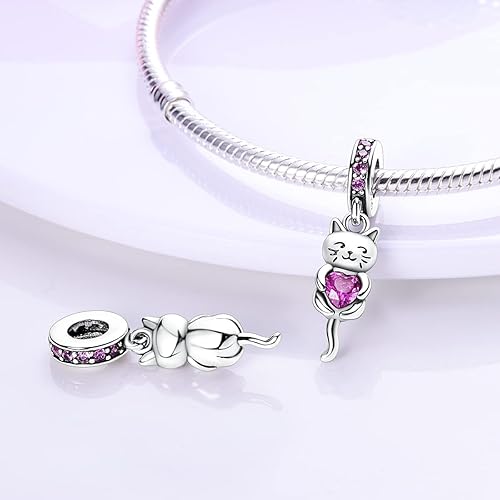 Miniatura 3 de MULA Dijes de plata de ley 925 para pulseras y collares, cuentas de mariposa, colgantes colgantes de joyería para mujer