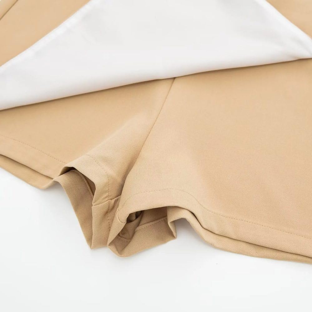SWEPER Jupe Courte Femme - Asymétrique Femmes Shorts Jupes Printemps Taille Haute Fermeture Éclair A-Ligne Décontracté Skorts Femme Pantalons Courts
