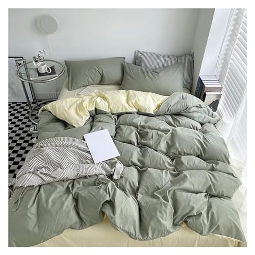 Ensemble de couvercle de couette jumelle ui uni pour lit simple