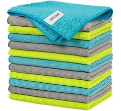 FIXSMITH Microfiber Cleaning Cloth - Pack of 12Multi-Functional Cleaning TowelsSize: 12 x 16 inHighly Absorbent Clean…
