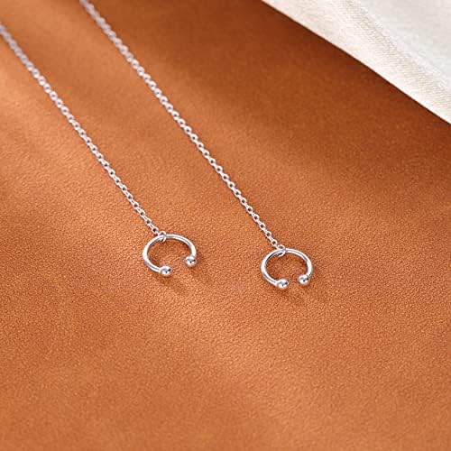 SLUYNZ 925 Sterling Silver Cuff Chain Earrings Wrap Tassel Earrings for Women Teen Girls Crawler Earrings Mother's Day Gift