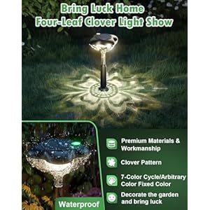 Solar Pathway Lights Outdoor, 8Pack Solar Lights for Outside Garden, 3 Mode Clover Solar Yard Lights Bring Luck, Solar Powered Path Lights Maintain 14h for Landscape Lighting Lawn Walkway Decorative Solar Pathway Lights Outdoor 8Pack Solar Lights for Outside Garden 3 Mode Clover Solar Yard Lights Bring Luck Solar Powered Path Lights Maintain 14h for Landscape Lighting Lawn Walkway Decorative