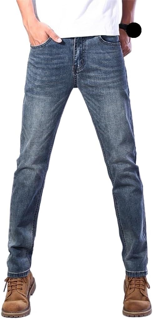 Casual Biker Pants Homme Skinny Jeans Men Trousers Male Soft Slim Fit Denim Business