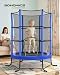 SONGMICS Kinder Trampolin Indoor und Outdoor 174 cm, Mini Fitness Trampolin