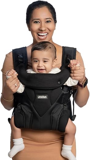 LITTLEBUM Handsfree Black Shoulder Baby Carrier | Lightweight, Ergonomic, Adjustable & Durable, Lightweight, Breathable, I...