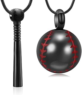 BIAIHQIE Collares de urna para Cenizas, Joyas de cremación para Cenizas, Colgante de Recuerdo para Cenizas para Mujeres y Hombres, Color Rojo