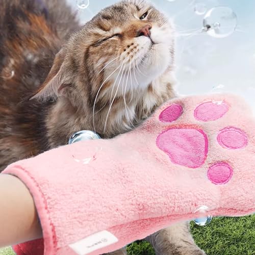 RELKLYU 2 Paar Handtücher Im Haustierhandschuh, Absorbierende Handtücher, Haustierhandtücher, Haustierbadevorräte, Weiche Haustierhandtücher.
