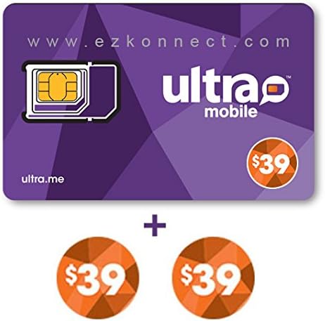 Ultra Mobile triple punch Regular, Micro and Nano all in one SIM Card + 2 months $39 Plan