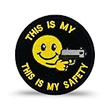 Funny Hook and Loop Embroidered Patch – “This is My Safety” Dark Humor Morale Badge