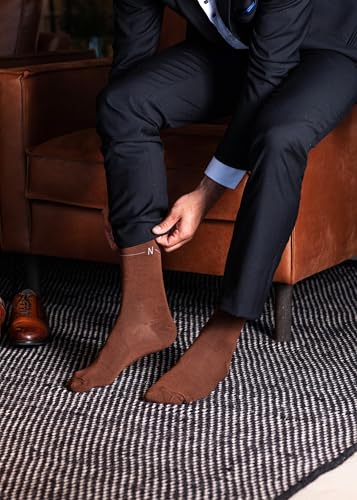 NUDUS UNDERWEAR Bamboo Rayon Classic Dress Socks 5-Pair Gift Box - Very Soft Thin Breathable4