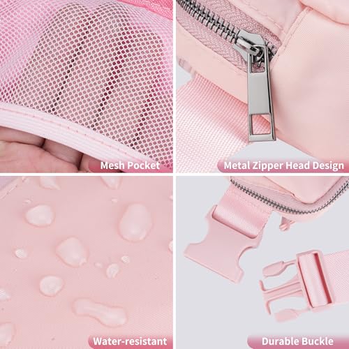 Image of JSJ Mini Fanny Pack for Women & Men,Valentines Day Gifts for Girls Teens Kids Daughter Sister Her,Trendy Stuff Crossbody Bags Cute Everywhere Belt Bags.(Pink)