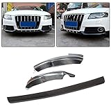 JC SPORTLINE A4 B8 Base CF Front Lip Splitters, fits Audi A4 B8 Standard Sedan 2009-2012 Carbon...
