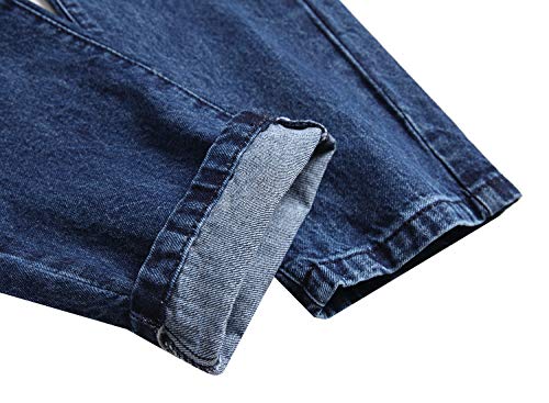 Qimyum Mens Ripped Jeans, Distressed Destroyed Slim Fit Straight Leg Denim Pants (32, Dark Blue701) #TOP6