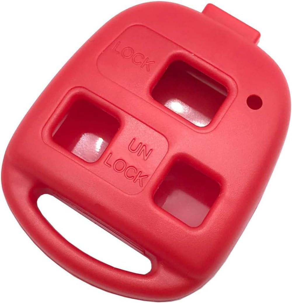 Horande Replacement Key Fob Case Shell fits for Lexus ES GS GX is LS LX RX SC ES300 ES330 GX470 LX470 IS300 IS330 RX300 RX330 RX350 RX400h Keyless Entry Key Fob Cover (Black+Red)