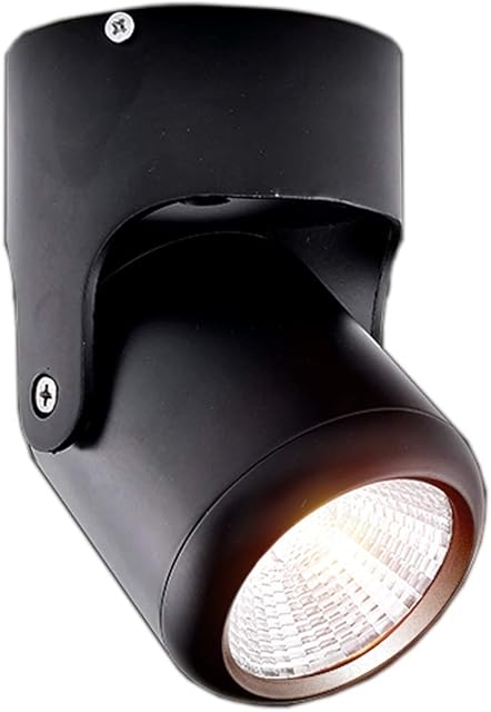 XIHOME Vintage Industrial Loft Rustic 180° Adjustable Wall Sconce Light/Wall Lamp Lights/Ceiling Flush Mount Lamps/Modern Spot Lighting/Night Spotlight Black 3W 5W 7W LED Single Spotting GU10 No Bulbs