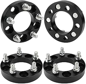 5x4.5 Wheel Spacers for Wrangler Cherokee Liberty Grand Cherokee, 1 inch 5x114.3mm Wheel Spacers 82.5mm Center bore with 1/2 Studs, for Explorer Ranger Falcon and More.