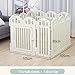 Portable Dog Crate Dog Fence Indoor Protection Fence Free Combination Easy to Install with Snap Connection Suitable for All Types of Dogs Height 80cm(105 * 105 * 80cm)