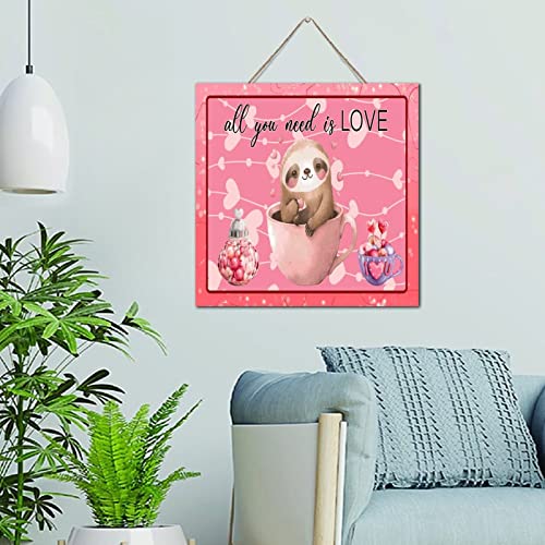 Tableau en bois All You Need Is Love pour habiller un mur vide 30cm
