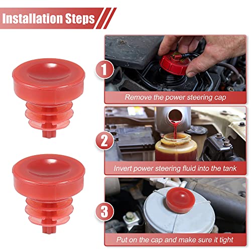 X Autohaux 2Pcs Hydraulic Power Steering Cap 53697-Sb3-952 Power Steering Pump Reservoir Cover For Honda Civic For Acura Tl Cl Rsx #TOP4