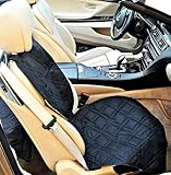 Front Seat Cover with Non-Slip Material and Scratch Proof to Protect Bucket Seat from Dog and Cat Scratches, Machine Washable - Black by Parachute Products