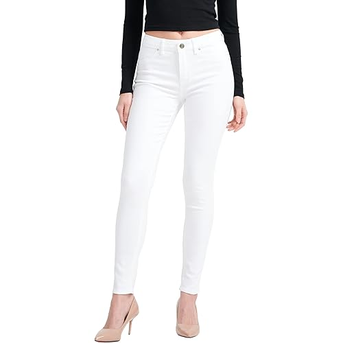 Resfeber Women's Ripped Skinny Jeans Trendy Distressed Jeans Stretch Destroyed Jean with Holes