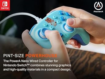 PowerA Nano Wired Controller for Nintendo Switch - Animal Crossing, Comfortable Ergonomics, Officially Licensed