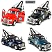 Set of 4 Trucks: 5" 1953 Chevy 3100 Wrecker, Pull Back Action.
