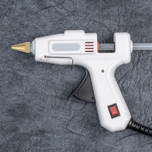 QWORK Conjunto de bicos de pistola de cola de cobre puro 4 peças - conjunto sortido de bicos de pist