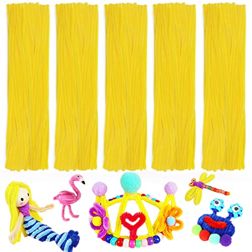 Image of Pipe Cleaners, Pipe Cleaners Craft, Arts and Crafts, Crafts, Craft Supplies, Art Supplies (Yellow)
