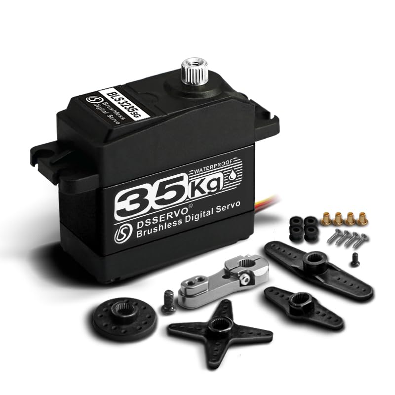 35kg Brushless RC Digital Servo High Torque Full Metal Gear IP67 Motore di sterzo veloce - 180 gradi