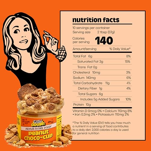 Image of Twisted Dough Protein Cookie Dough, Peanut Butter Chunk Flavor, 2 Pack, 100g Protein, Healthy Snacks, Gluten Free Edible Cookie Snack, High Protein Low Carb & Low Sugar Dessert for Kids & Adults, Keto Friendly