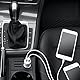 Amazon Basics USB-A-Autoladegerät mit 2 Anschlüssen - 24 W - für Telefone (iPhone 16/15/14/13/12/11/X, Samsung und mehr) - nicht PPS - Schwarz/Rot