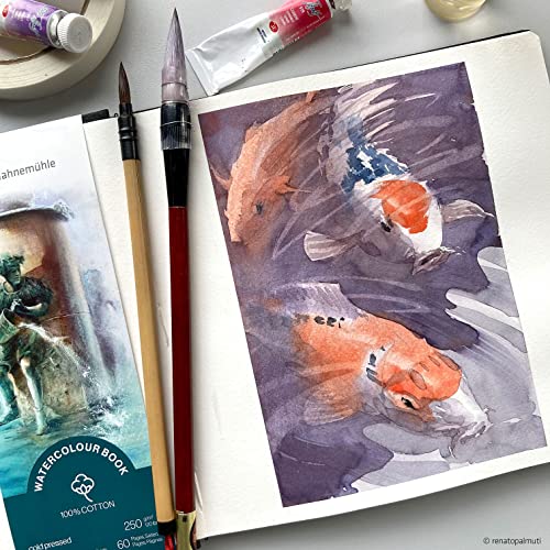 10625351 WATERCOLOUR BOOK 250 G/M2, 100% ALGODÃO, CADERNO AQUARELA, TAM A6, PAISAGEM, 30 FLS/60 PAG.