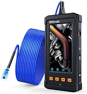 Oiiwak Industrial Borescope Camera 4.3'' IPS Screen 1080P HD Video Endoscope Inspection Camera