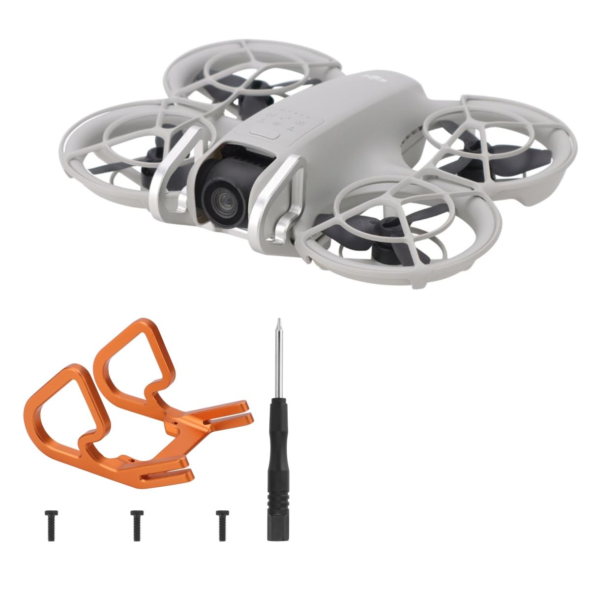 Aluminum Alloy Gimbal Bumper Protector for DJI NEO, Gimbal Lens Protector, Effectively Buffering Impact, Anti-Collision Drone Accessories (Orange)